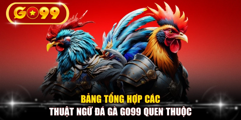 Bảng tổng hợp các thuật ngữ đá gà GO99 quen thuộc